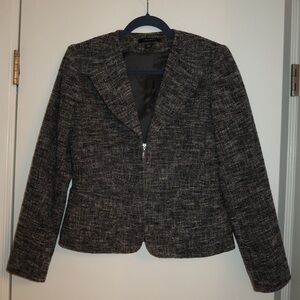 Chic Black Tweed Blazer